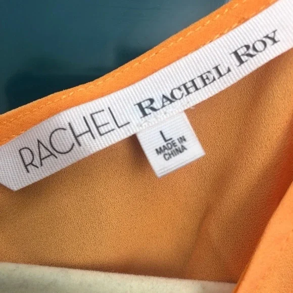 NWT RACHEL ROY SIDE KNOT ORANGE TOP - Picture 3 of 5